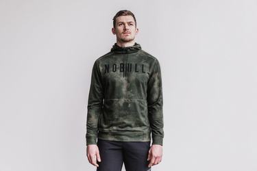 Nobull Tie-Dye Men's Hoodie Green | Australia (QA7804)